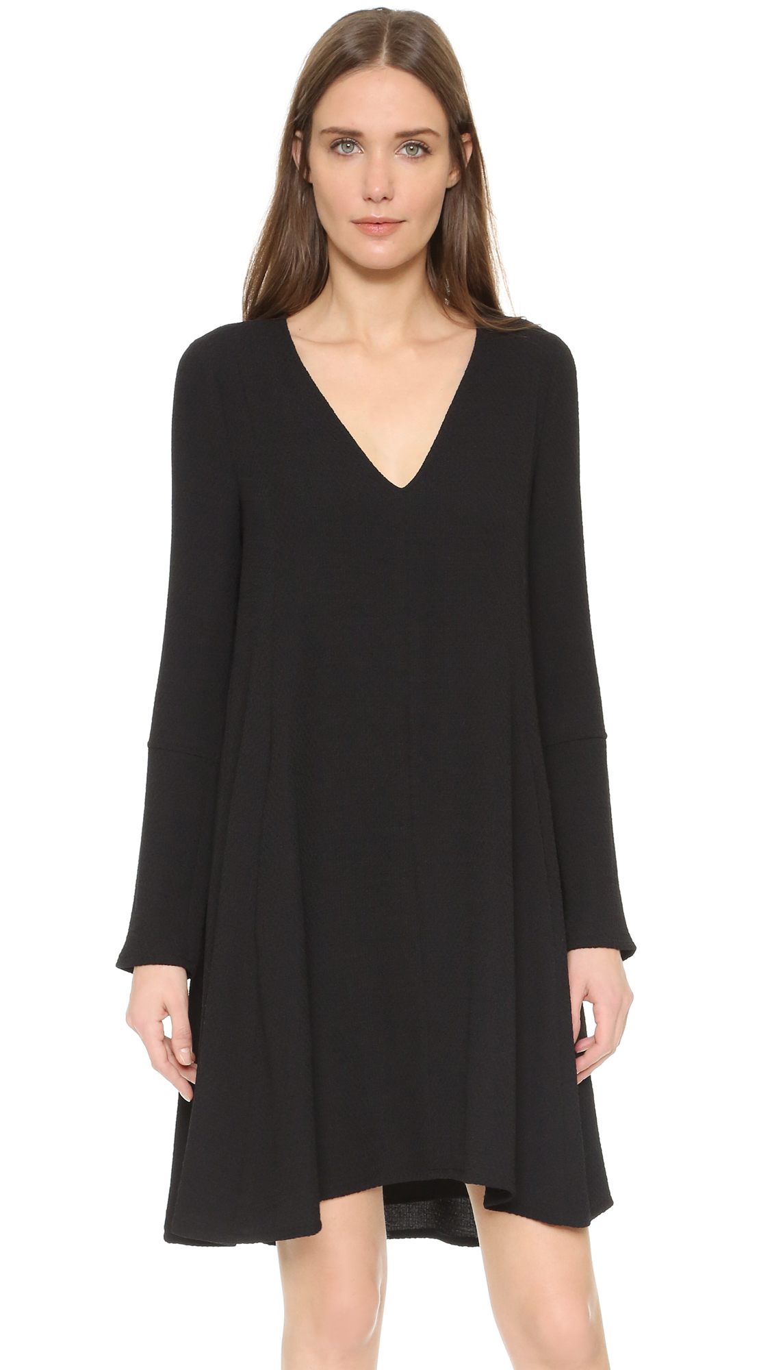 See By Chloé V Neck Long Sleeve Dress in Black - Lyst