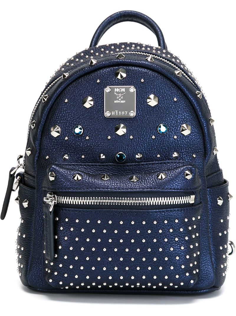 mcm baby blue bolsa