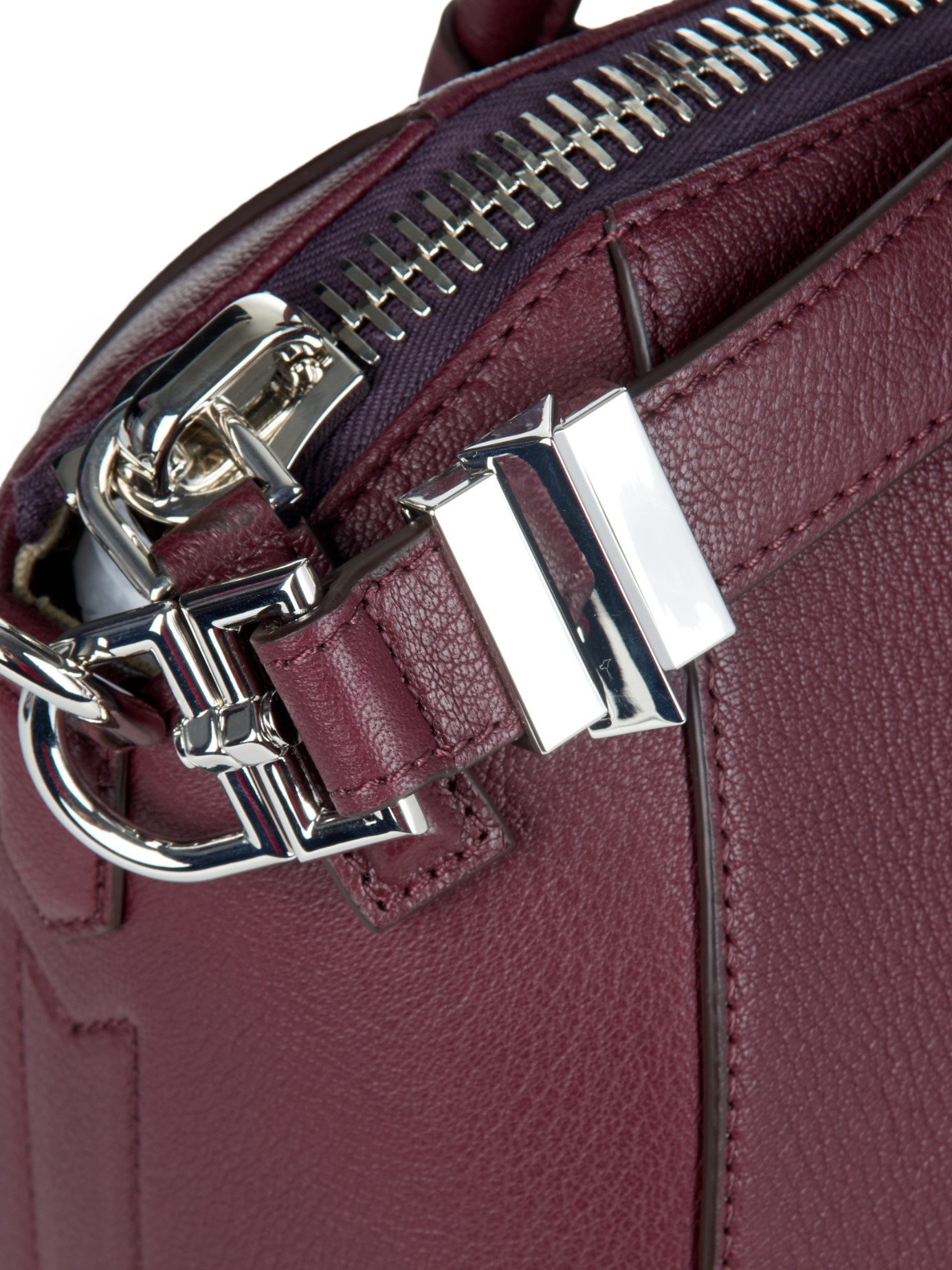 Givenchy Antigona Tote Sugar Goatskin Mini Magenta in Leather with  Silver-Tone - US
