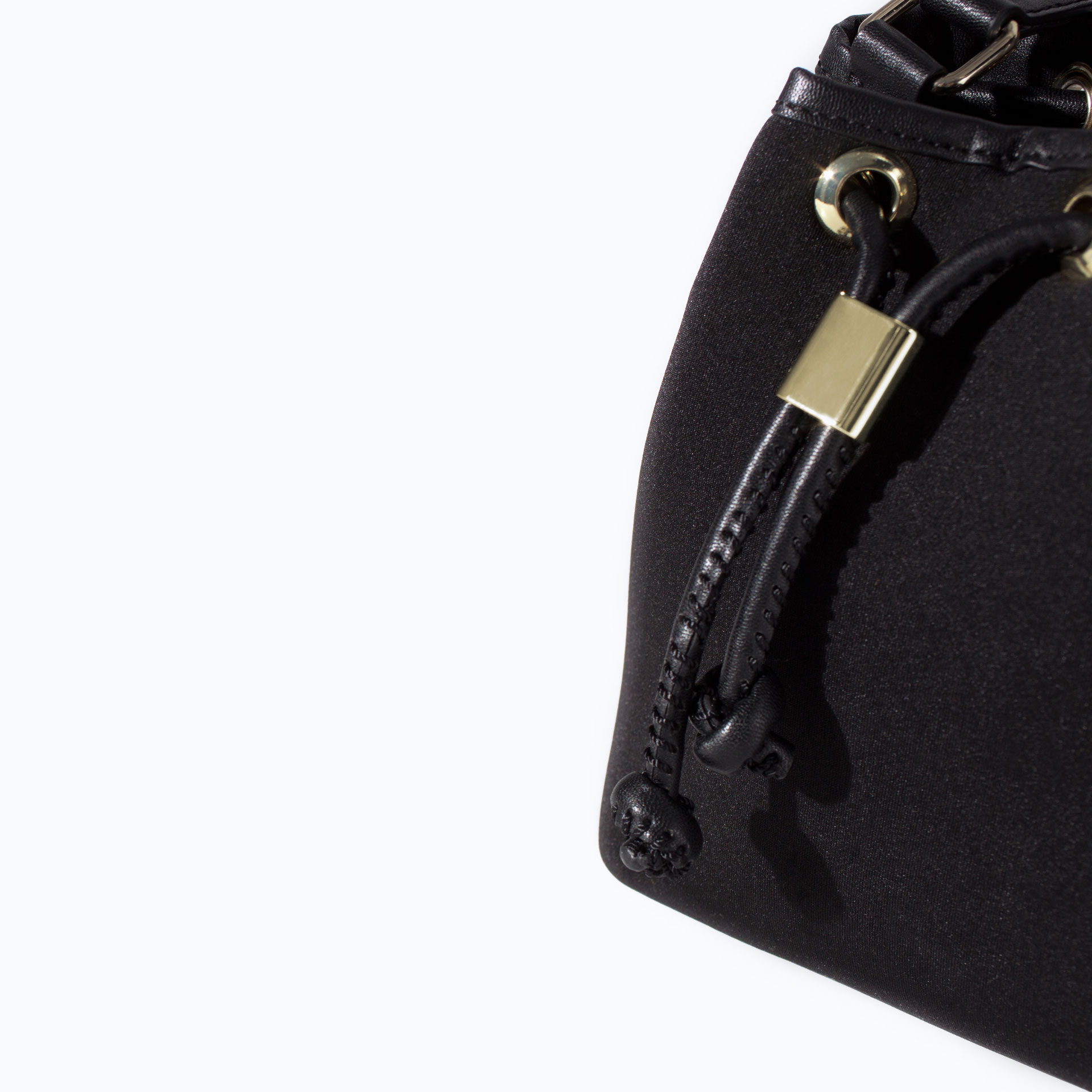 Zara Mini Neoprene Bucket Bag in Black Lyst