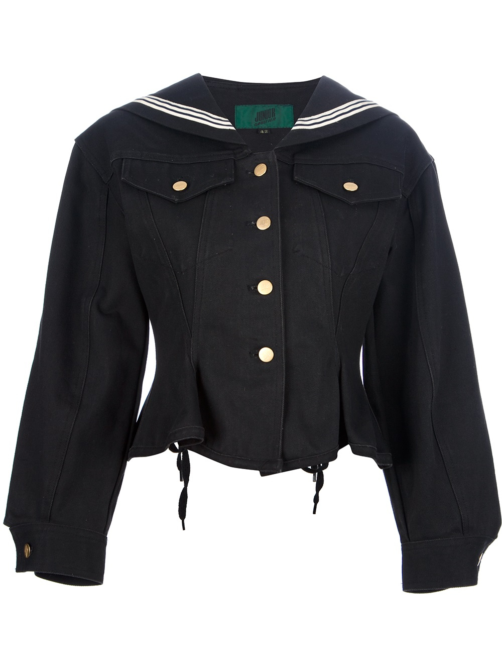 Jean Paul Gaultier Fitted Sailor Jacket in Black | Lyst