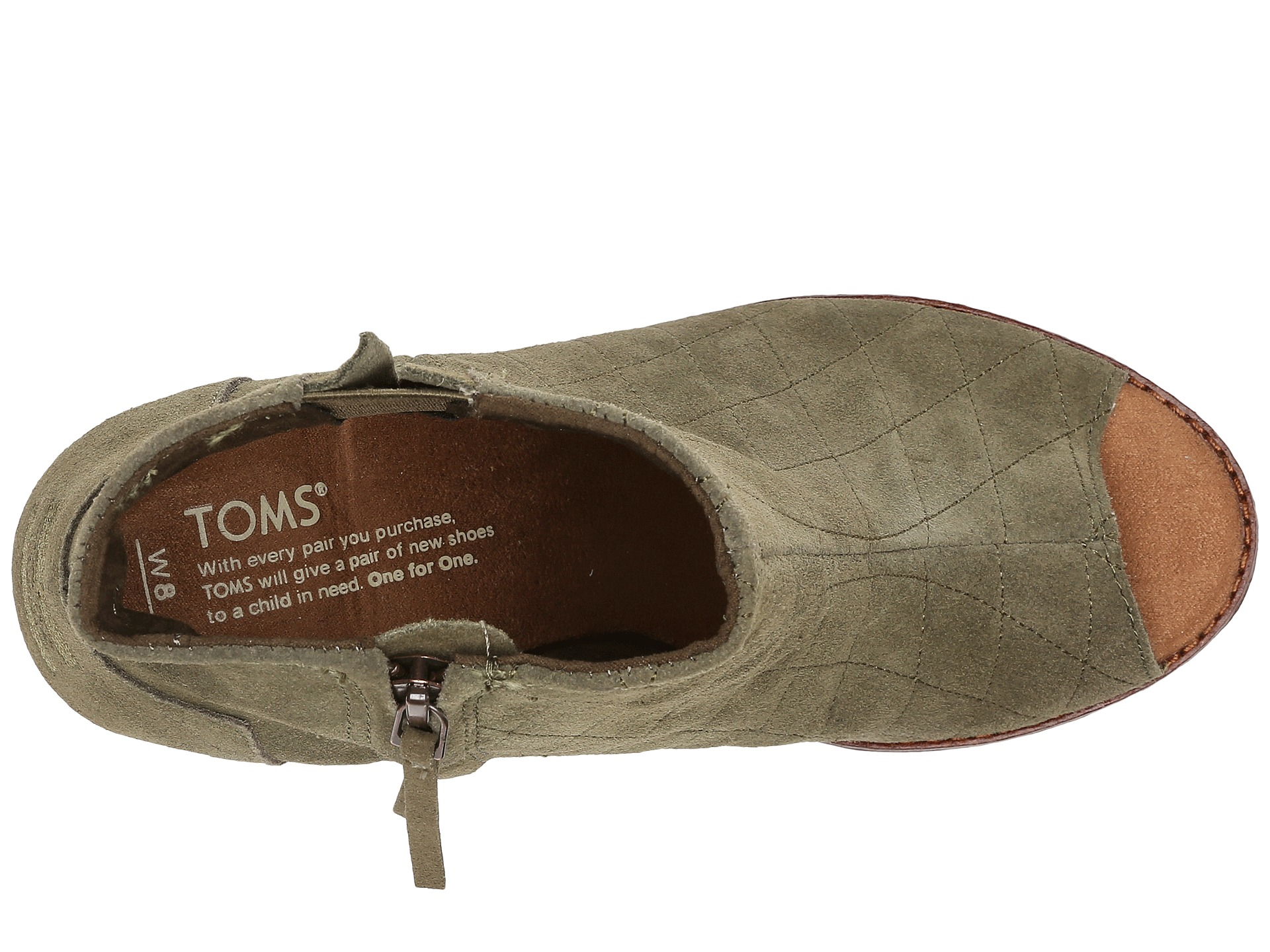 toms peep toe booties