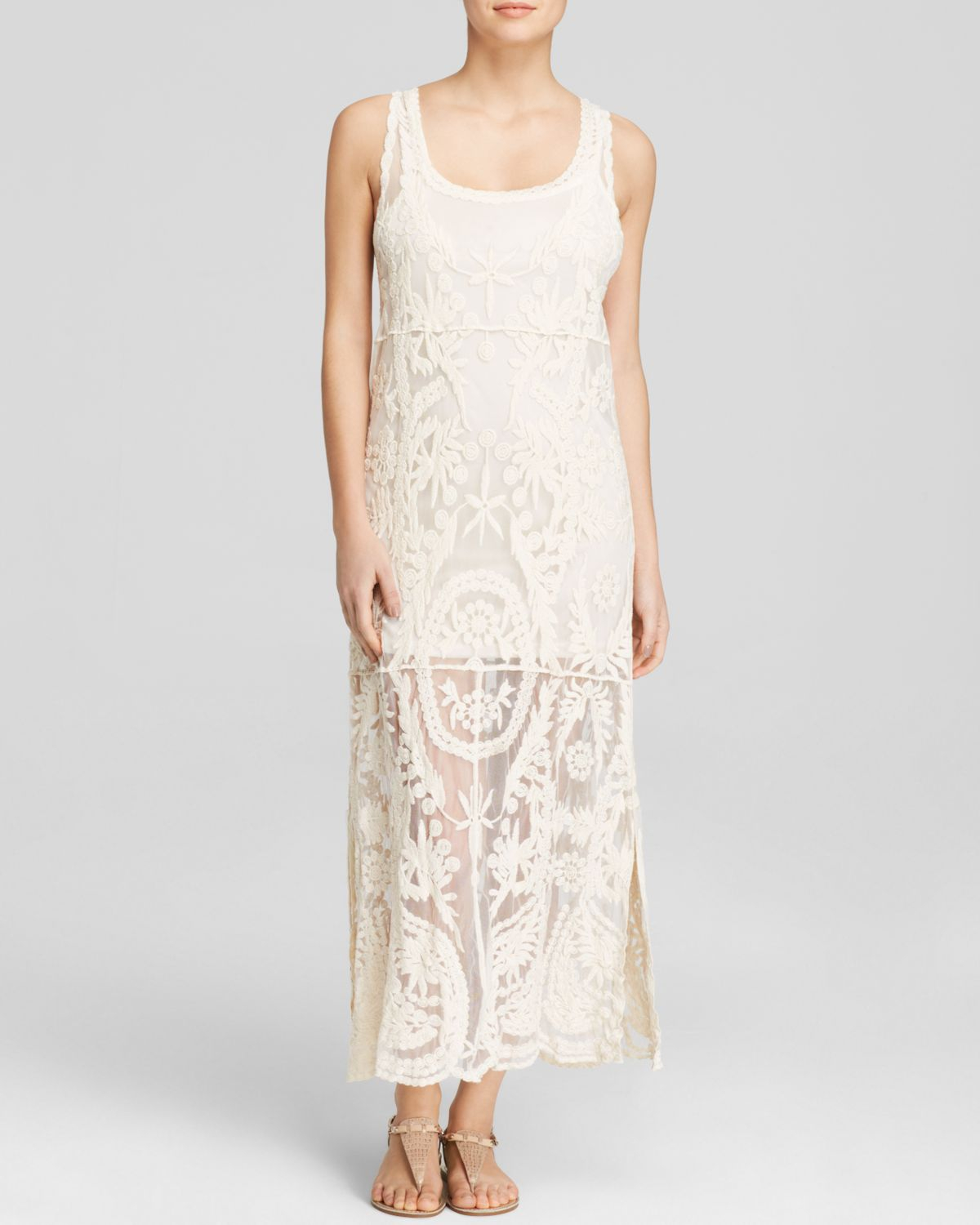 cream lace cover up
