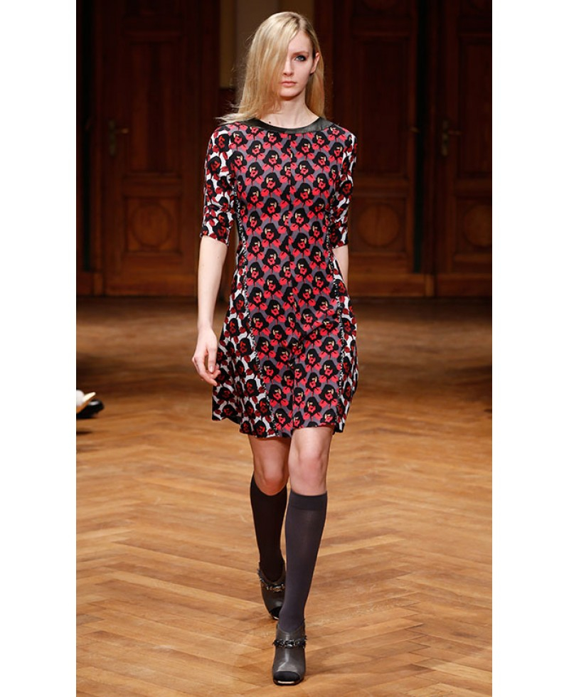 Lyst Dorothee Schumacher Fuchsia Radical Flower Dress in Purple