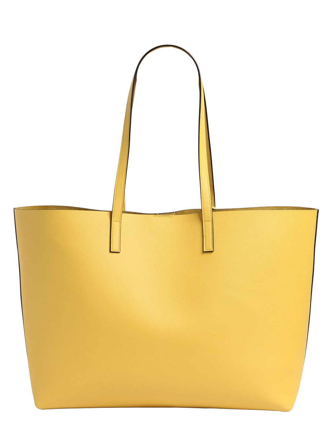 Saint Laurent Soft Leather Tote Bag in Yellow - Lyst