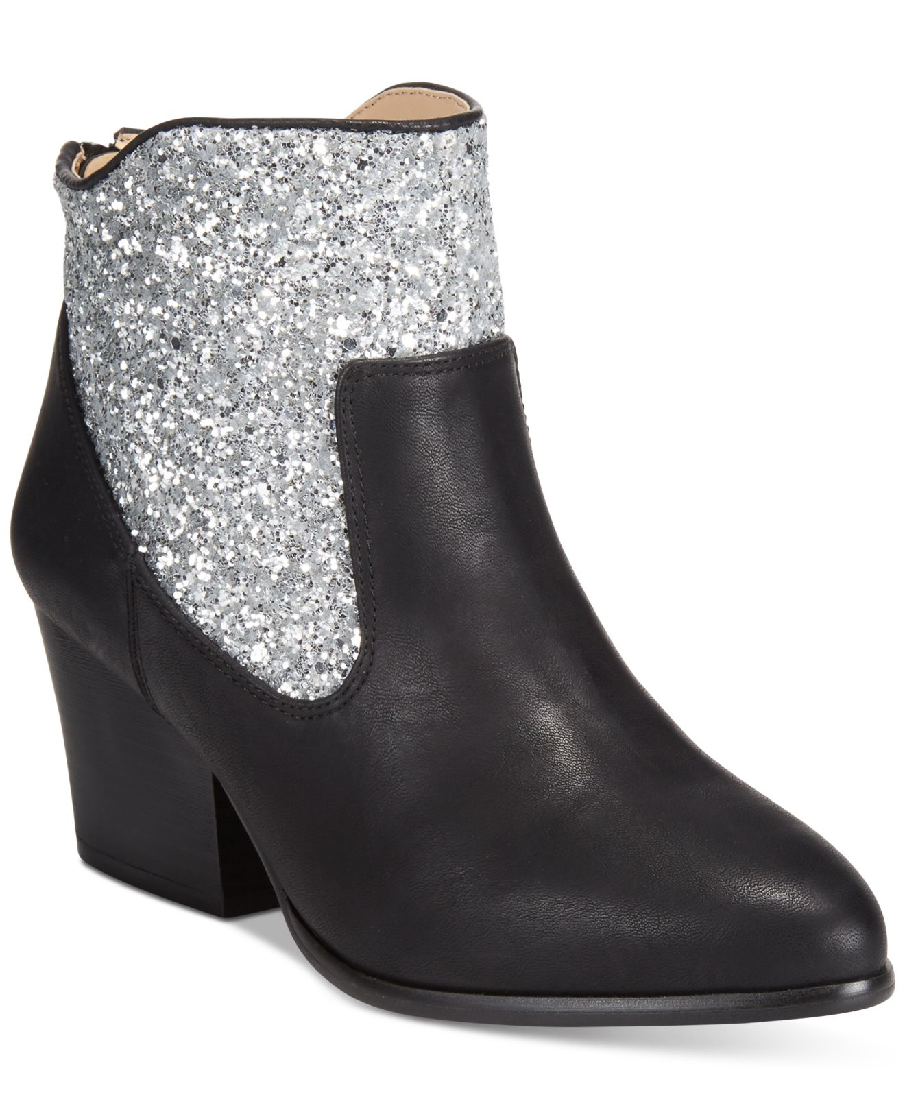 Mojo moxy Dolce By Matador Western Glitter Booties in Black Lyst