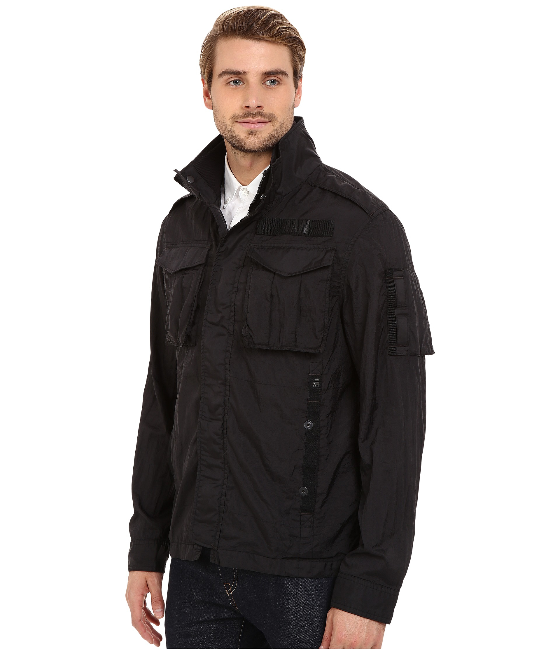 G-Star RAW Rovic Long Sleeve Overshirt In Myrow Nylon in ...