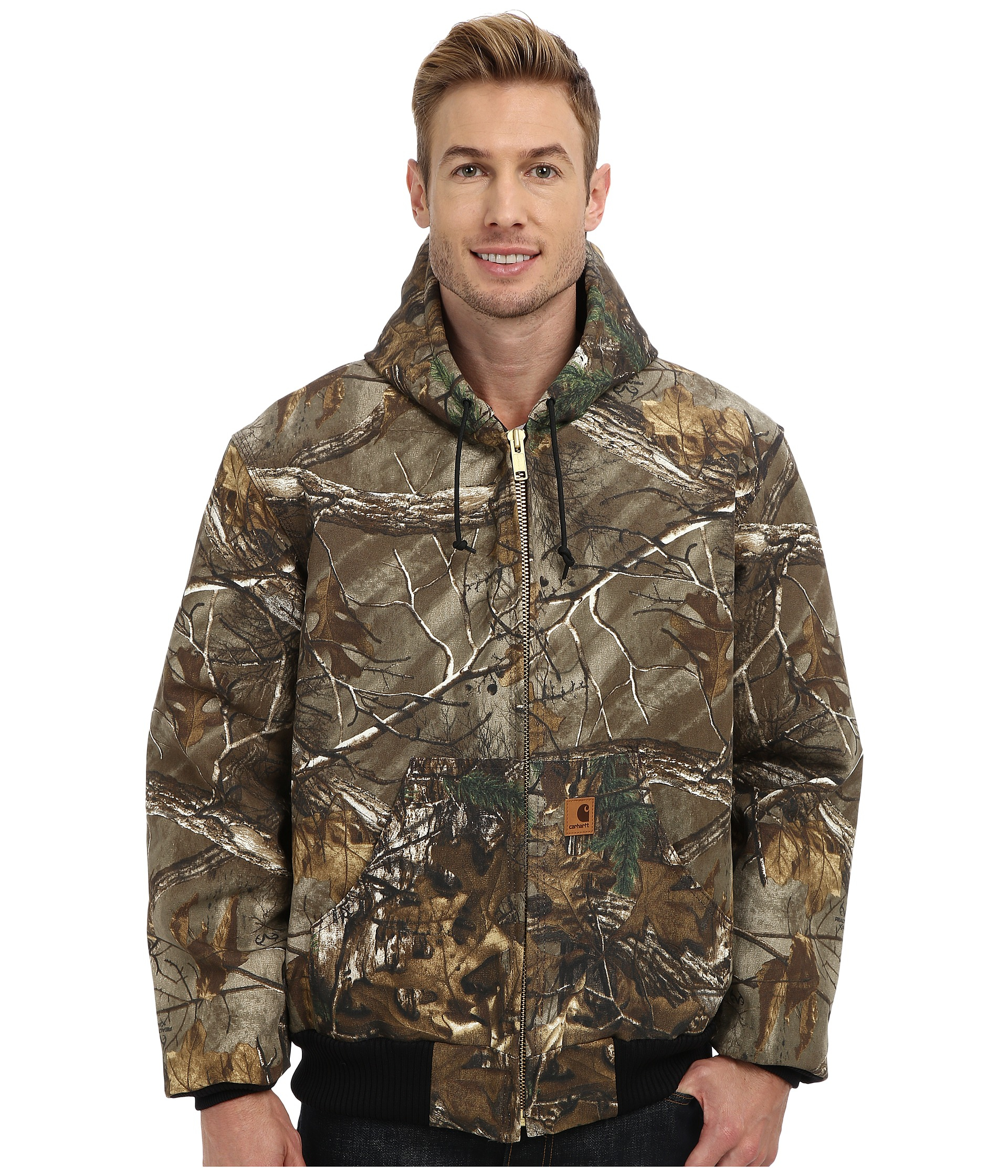 Carhartt Cotton Qfl Camo Active Jacket in Green for Men - Lyst