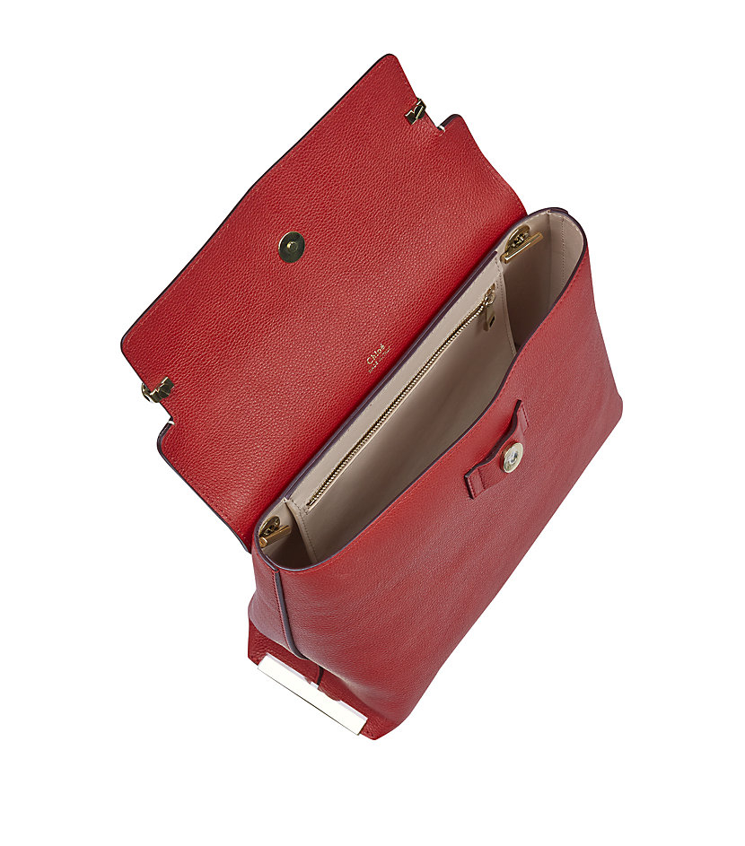 Chlo Medium Clare Shoulder Bag in Red | Lyst  
