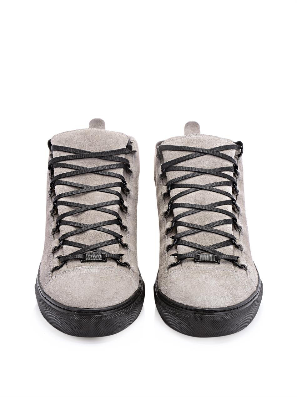 Balenciaga Arena Men039s Dark Grey Low Top Shoes Size 44 Leather US Size  10511  eBay