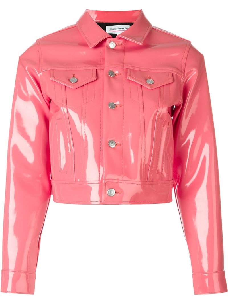pink pvc coat