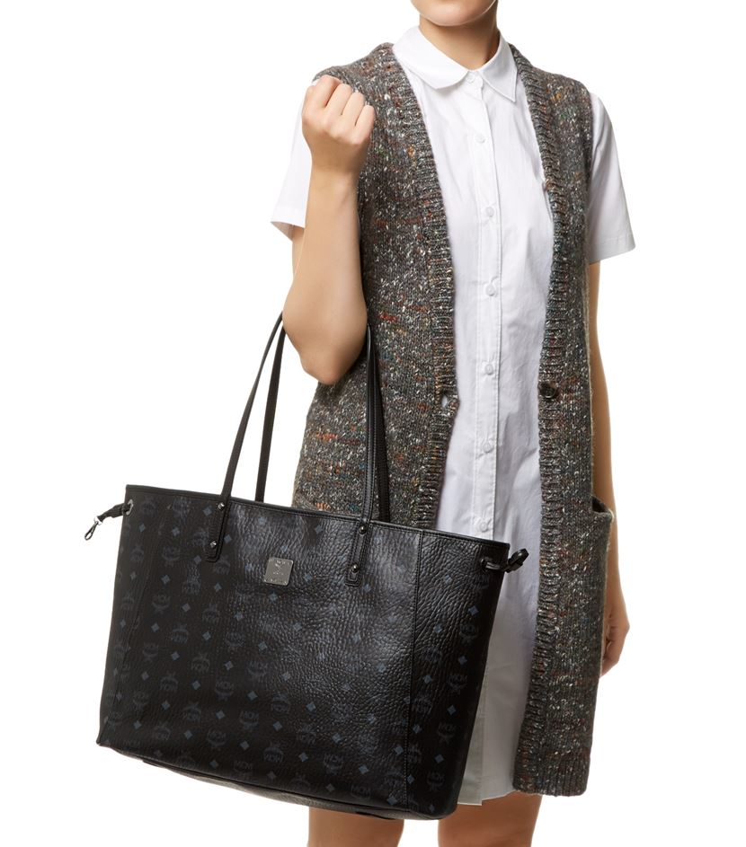 large black mcm tote