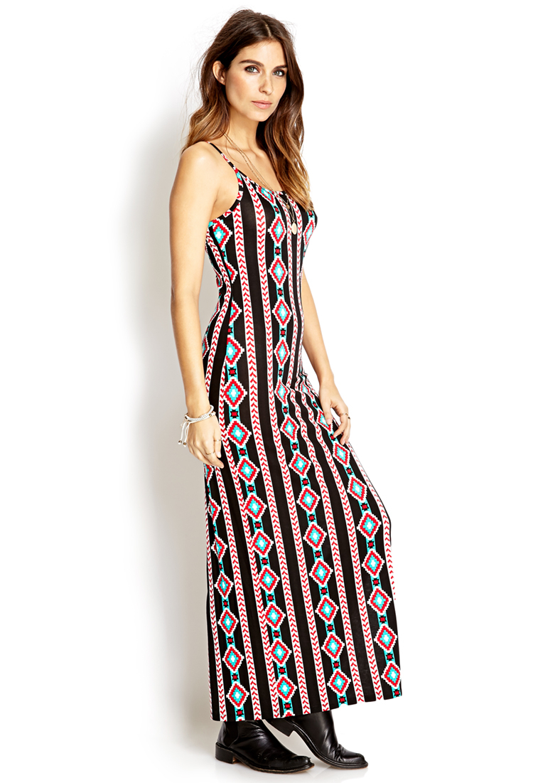 Lyst - Forever 21 Southwest Bound Maxi Dress in Red