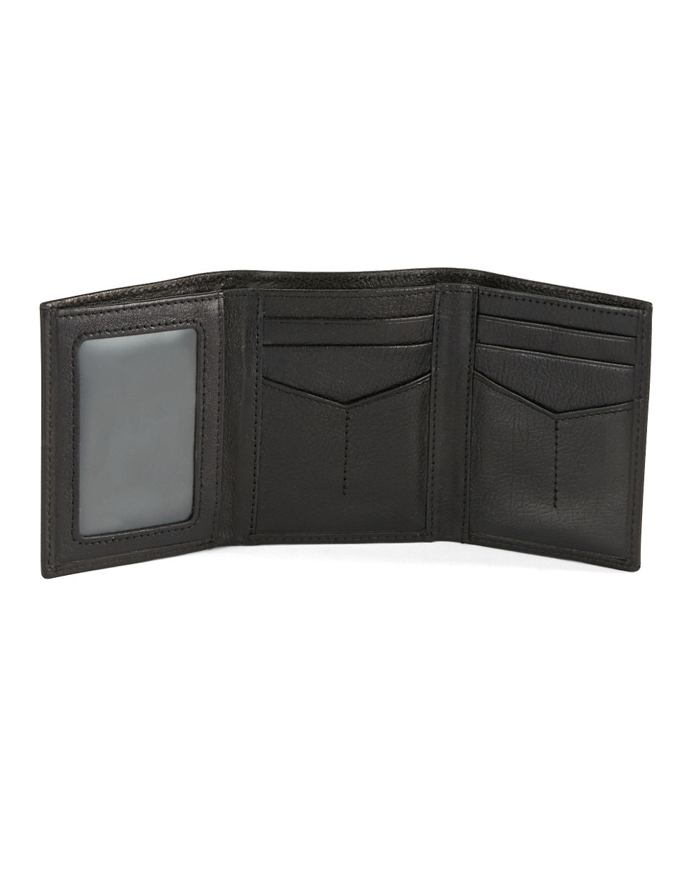 Fossil Omega Leather Trifold Wallet in Black for Men Lyst