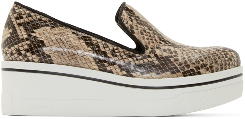 snakeskin platform sneakers