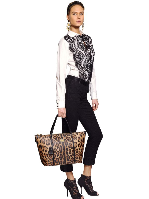 Dolce & Gabbana Miss Escape Leopard Print Tote Bag | Lyst