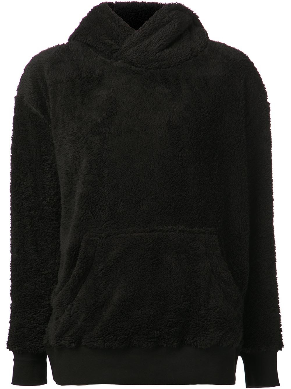 fuzzy black hoodie