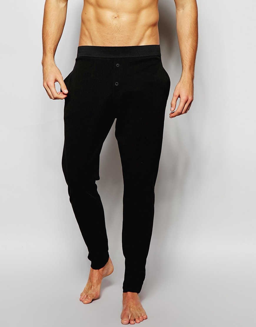 Lyst - Asos Loungewear Relaxed Skater Long Sleeve T-shirt And Skinny Joggers Set in Black for Men