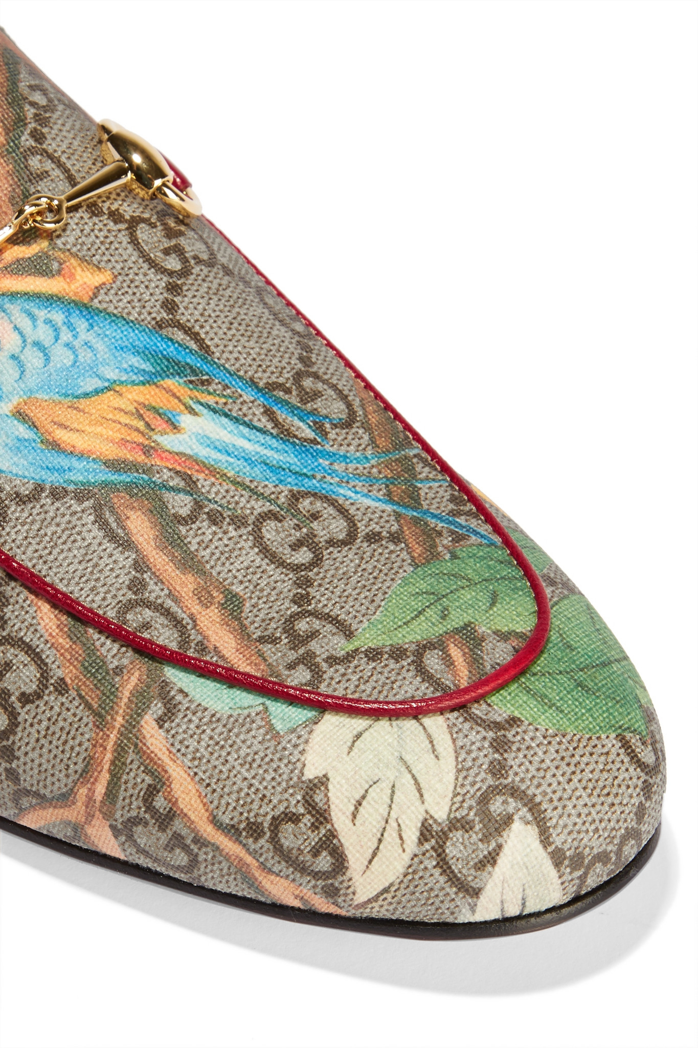 gucci princetown loafer in tian garden print size 39