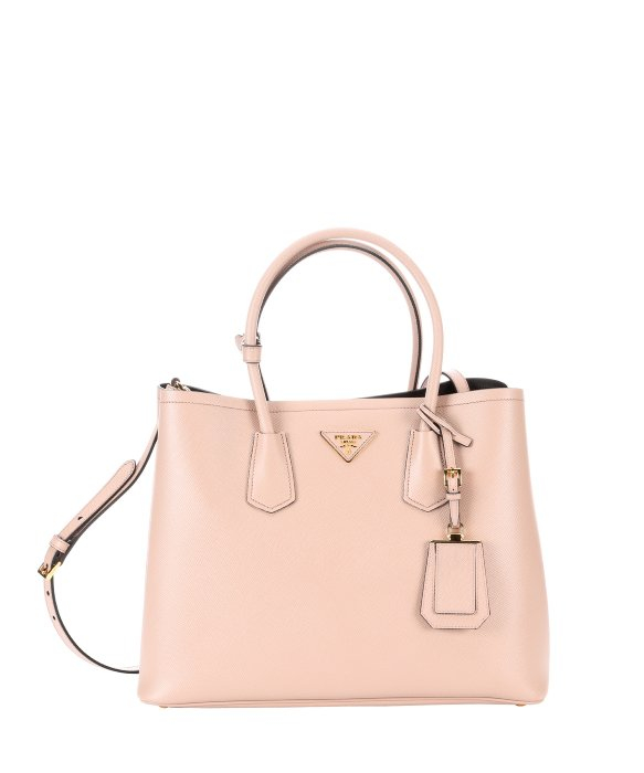 Prada Cameo Saffiano Leather Convertible Tote in Pink | Lyst  