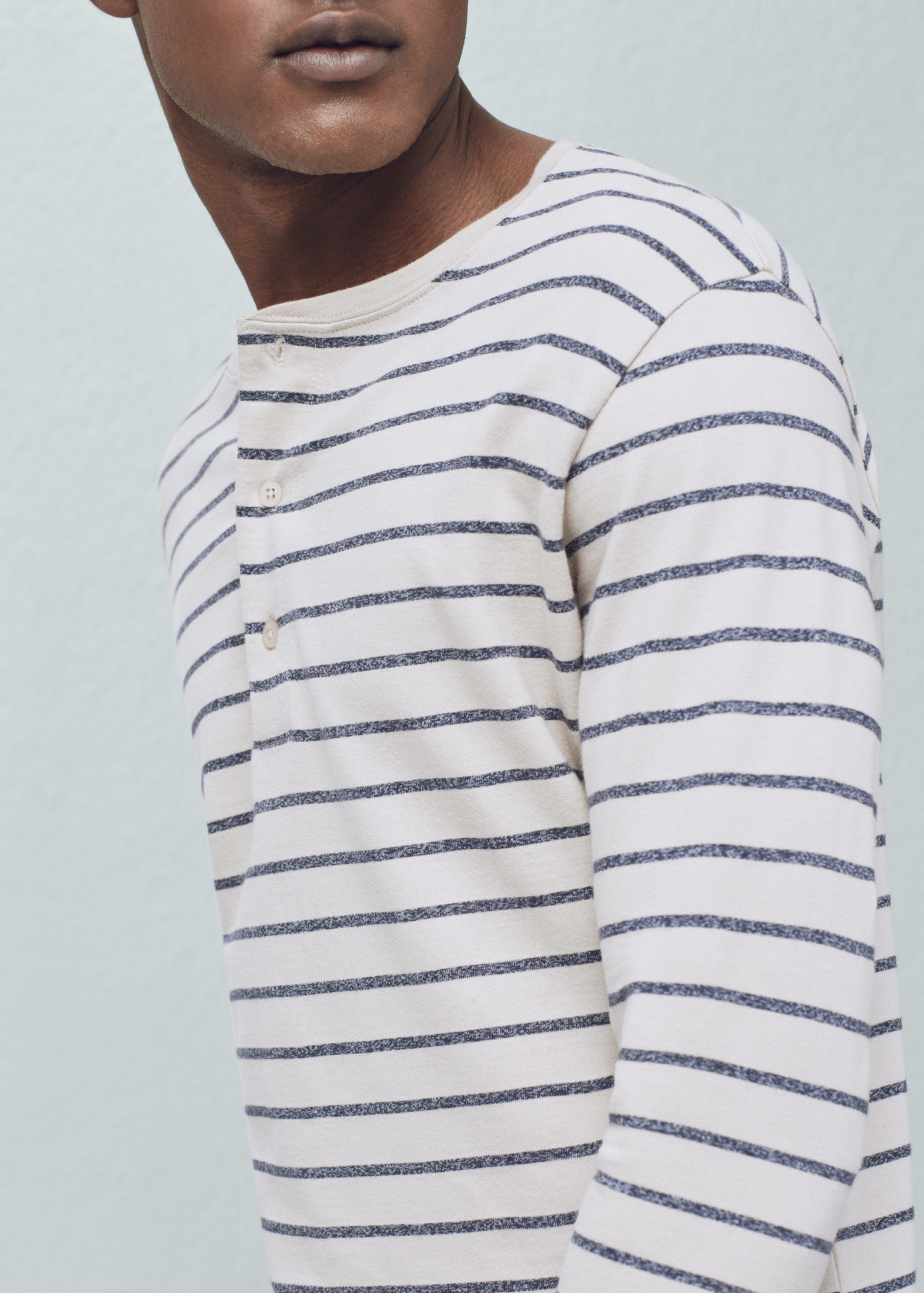 mens striped henley