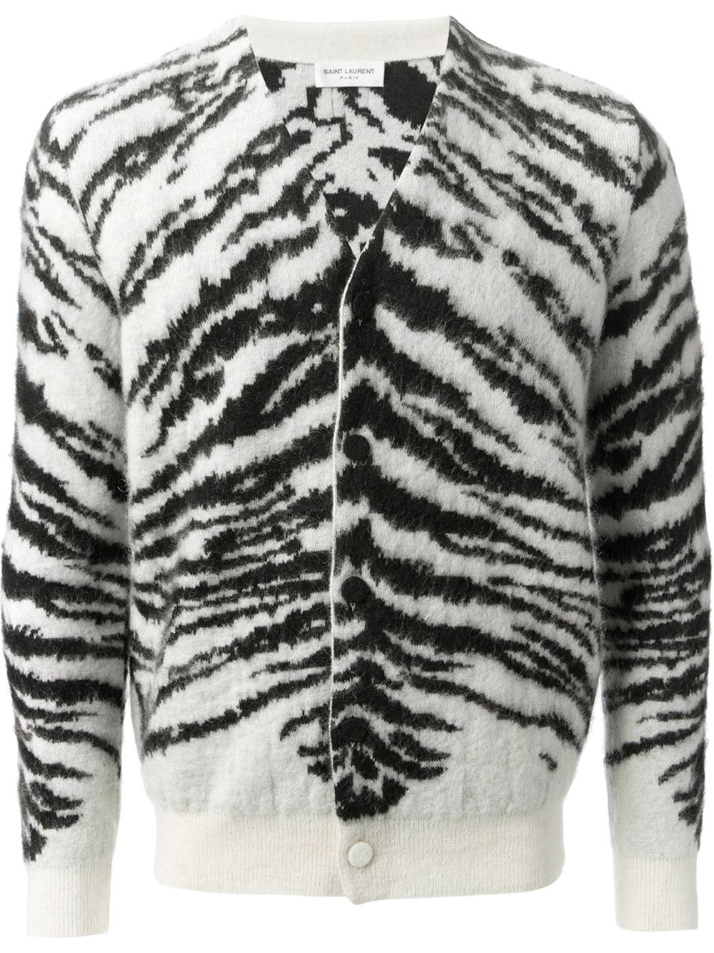 saint laurent zebra cardigan