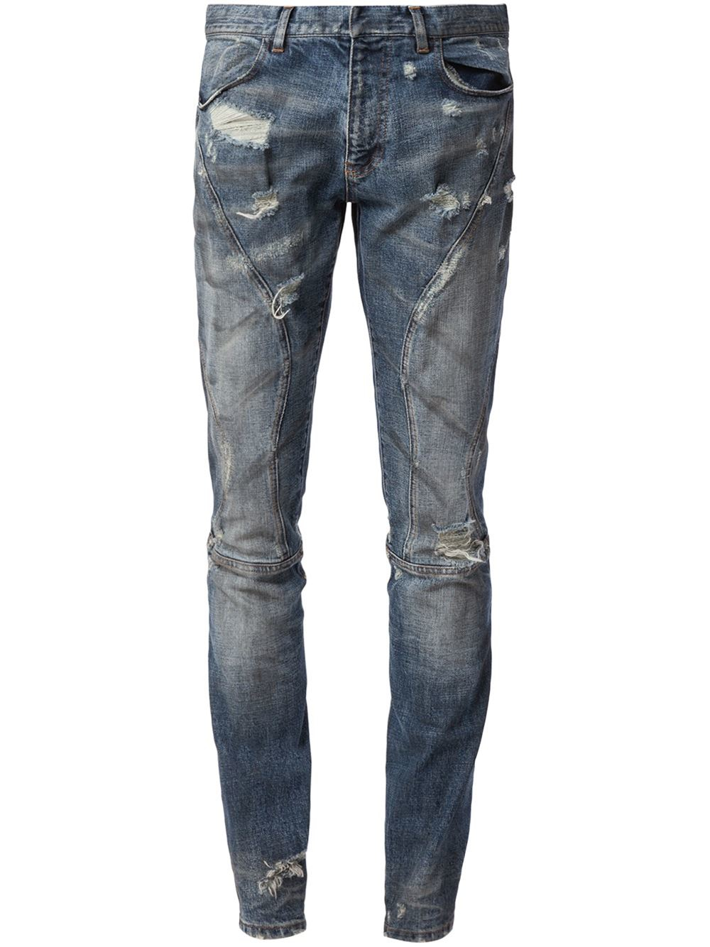 Faith Connexion Distressed Slim Jeans in Blue for Men - Lyst