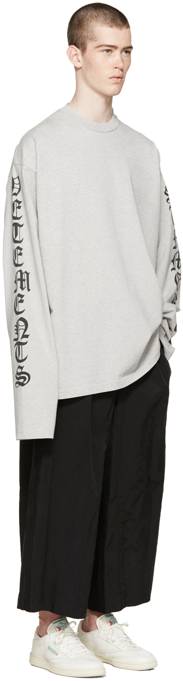 Vetements Cotton Grey Oversized Logo 
