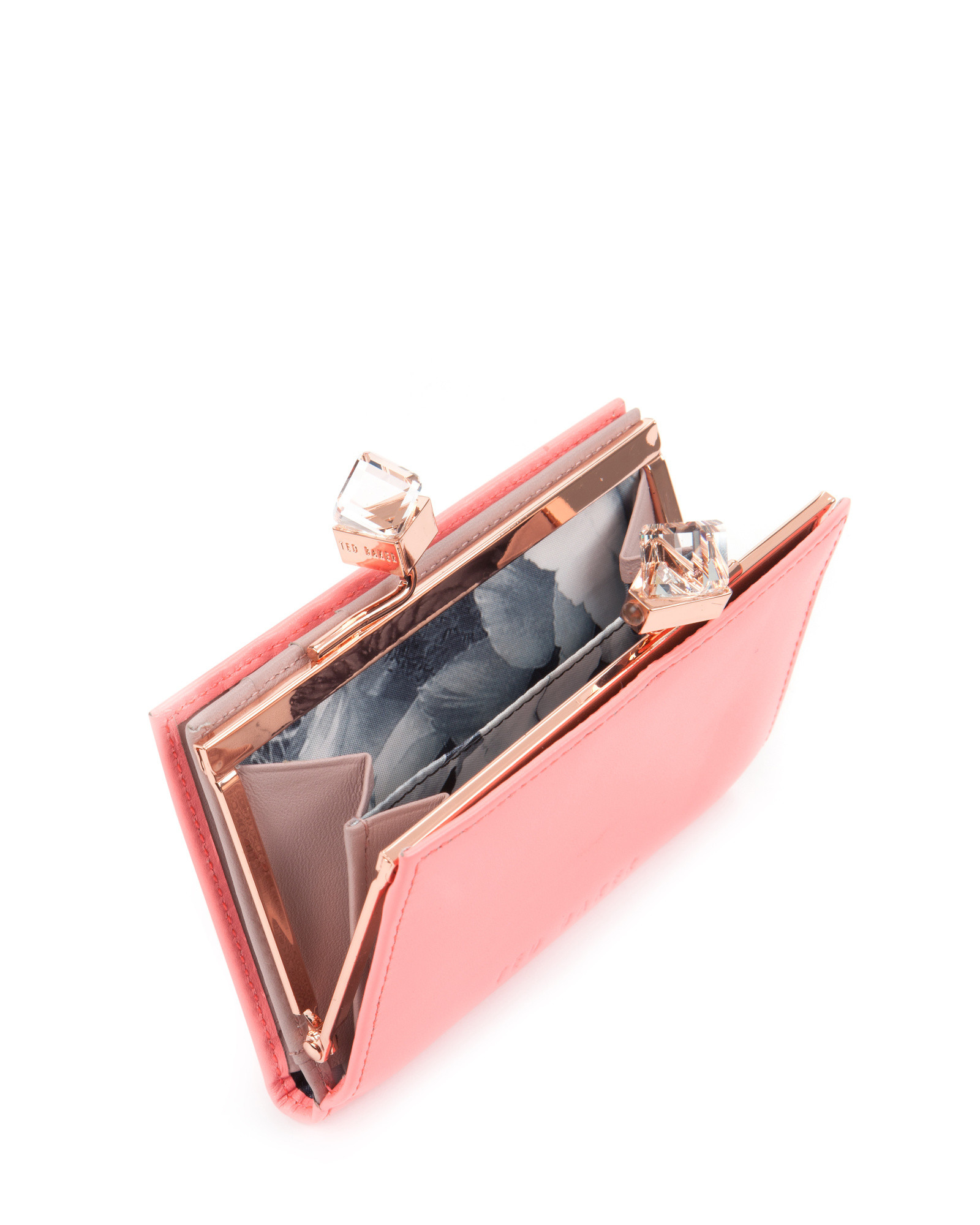 Ted Baker Small Square Crystal Wallet in Coral (Pink) - Lyst