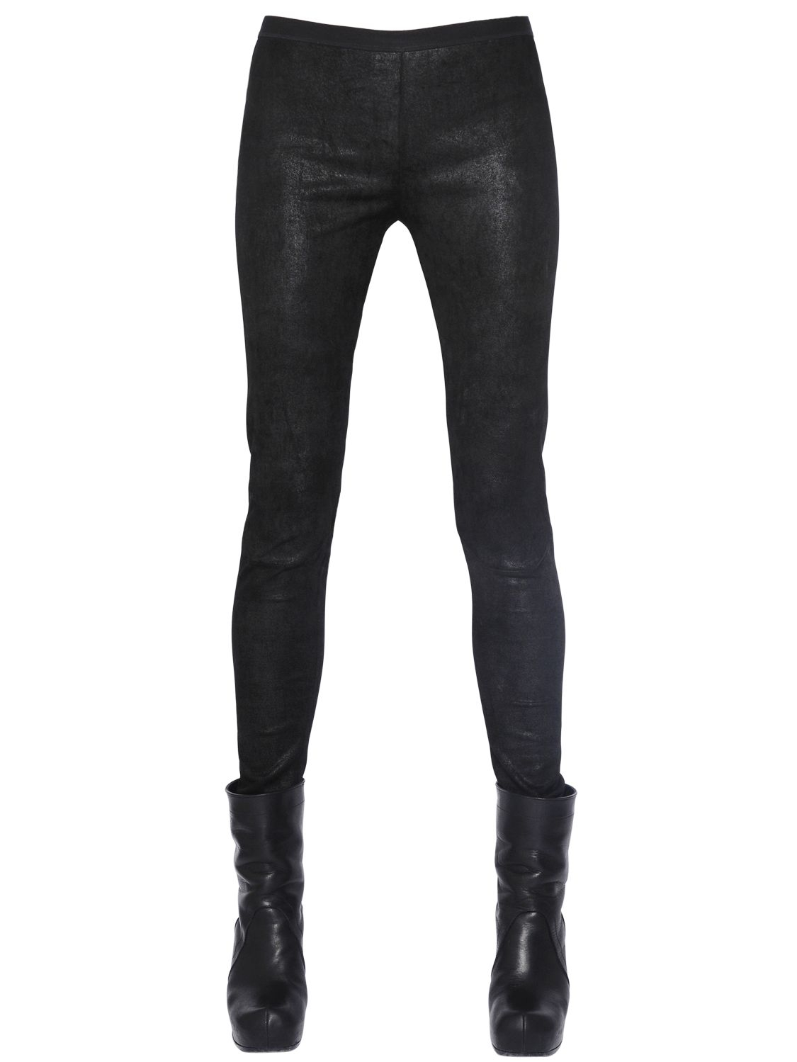 Lyst - Rick Owens Stretch Nappa Leather Pants in Black for Men