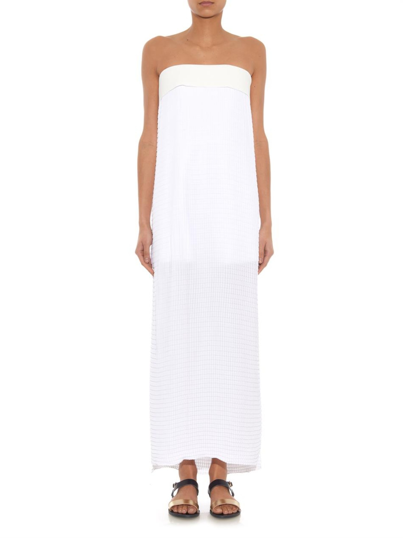 white pleated playsuit