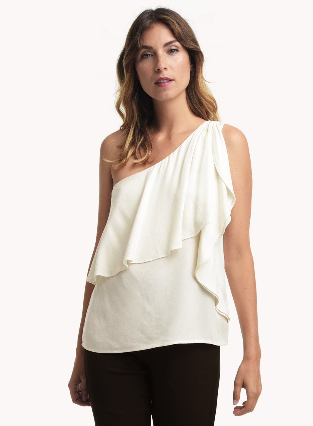 Ella moss Stella One Shoulder Top in Beige (natural) Lyst
