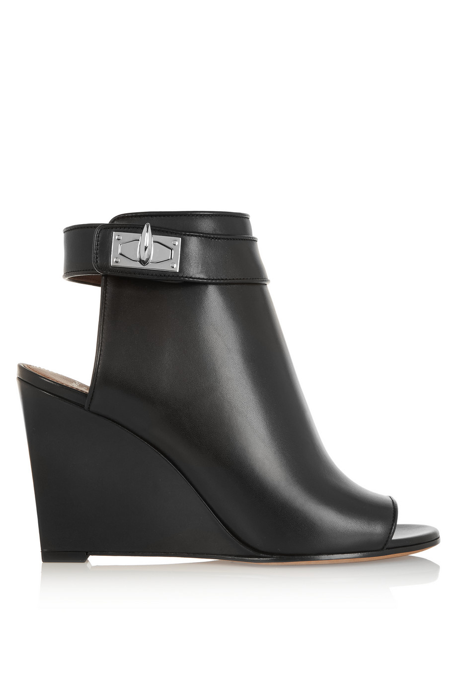 Givenchy Shark Lock Cutout Ankle Boots In Black Leather in Black | Lyst