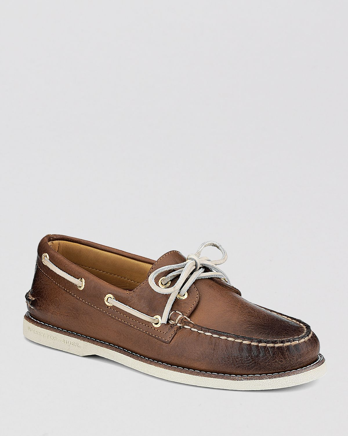 Sperry Top-sider Gold A/O 2-Eye Burnished Boat Shoes in Brown for Men ...
