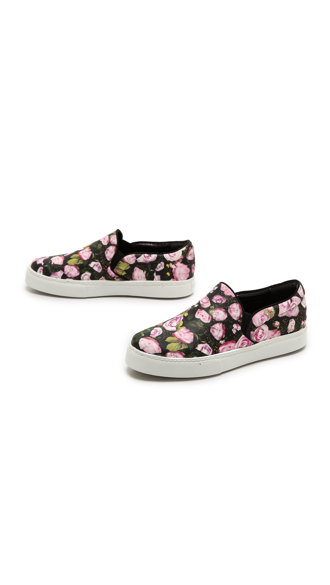 slip on sneakers with flowers
