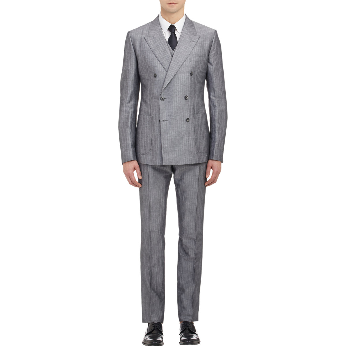 Dolce & Gabbana Three-Piece Pinstripe Suit in Gray for Men (Grey) | Lyst