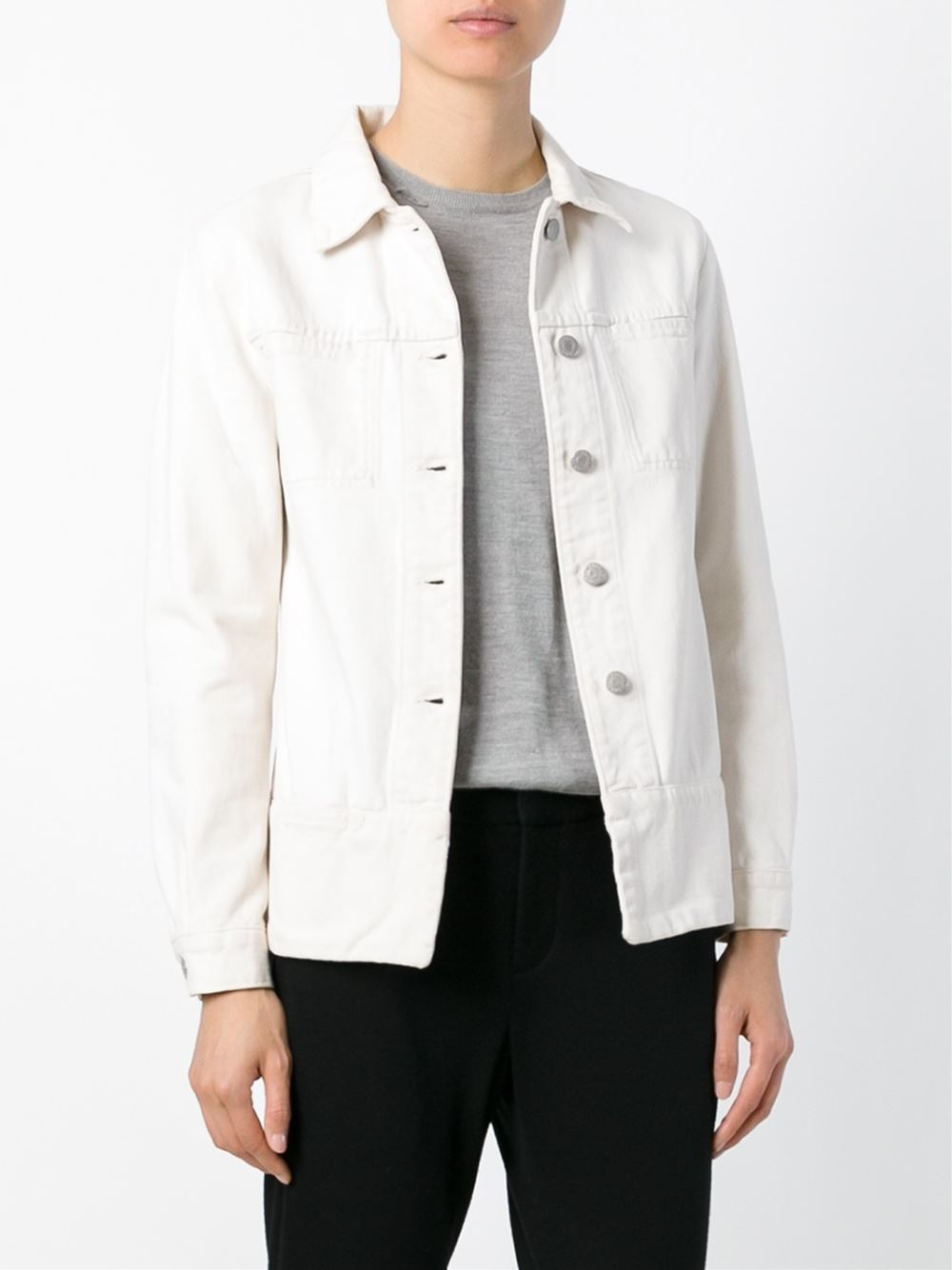 helmut lang white denim jacket