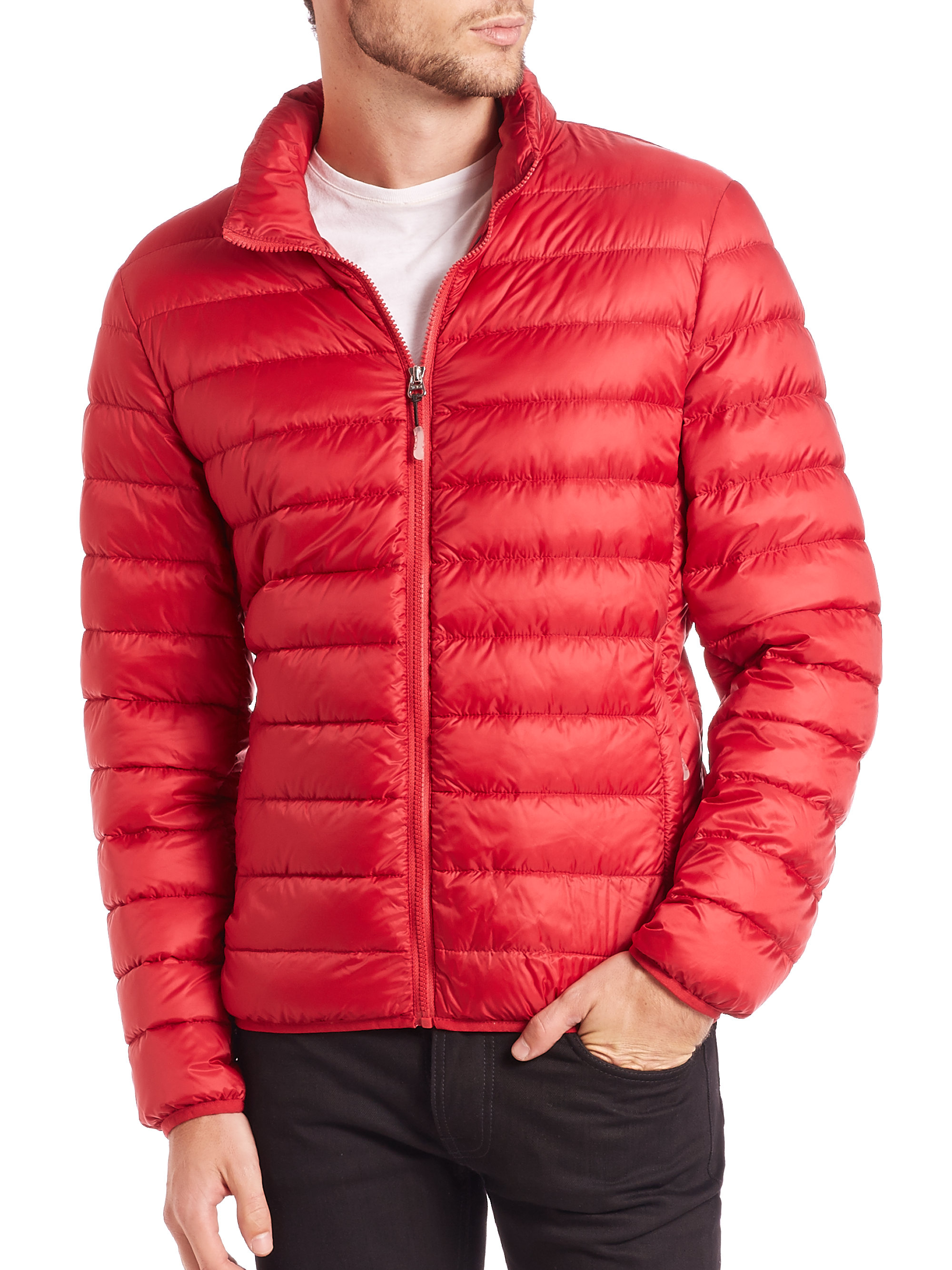 Tumi Convertible Puffer Jacket in Red for Men (deep red) | Lyst