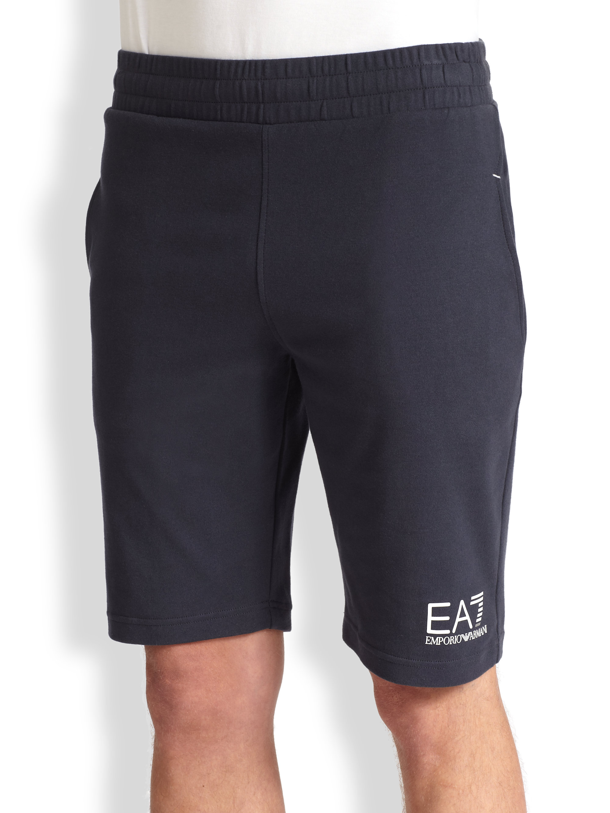 Emporio Armani Cotton Shorts in White for Men Lyst