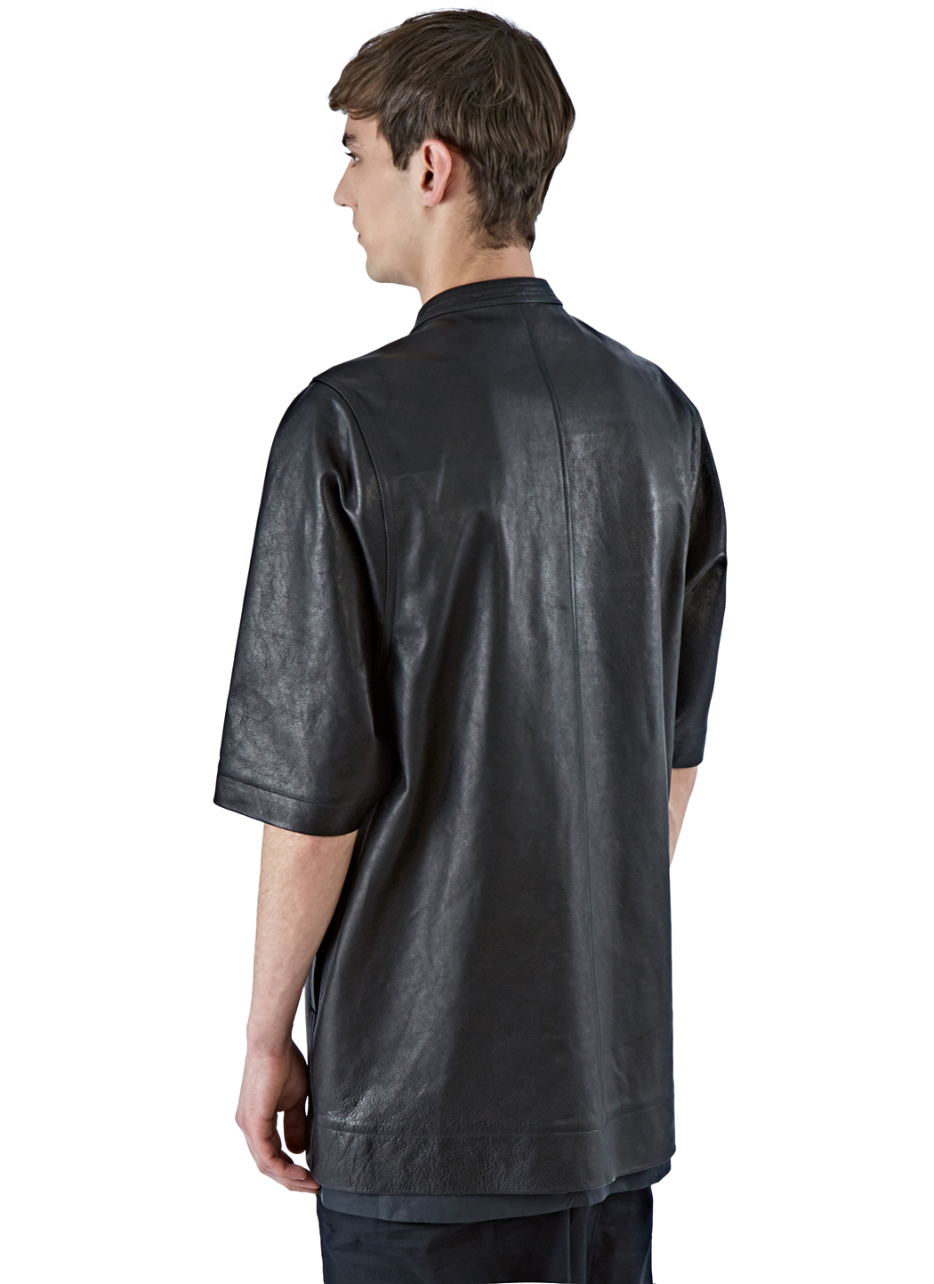 Black Leather Jacket Mens Short Pictures