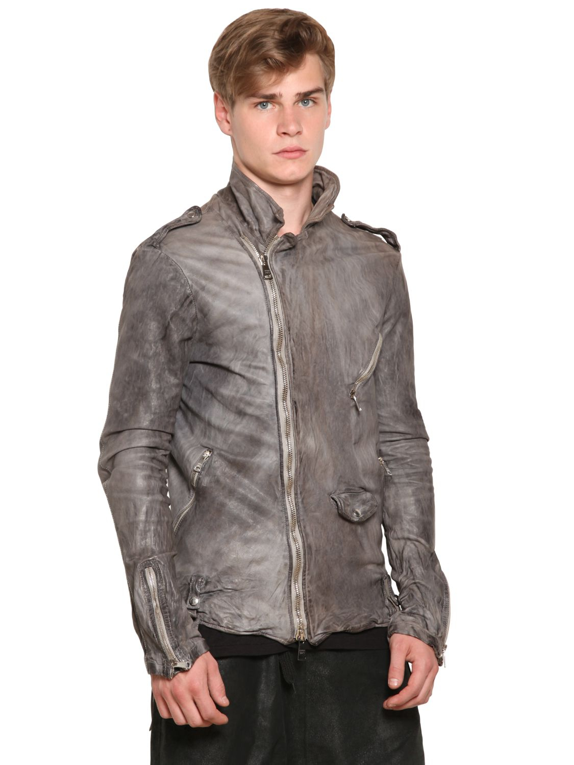 giorgio brato mens leather jacket