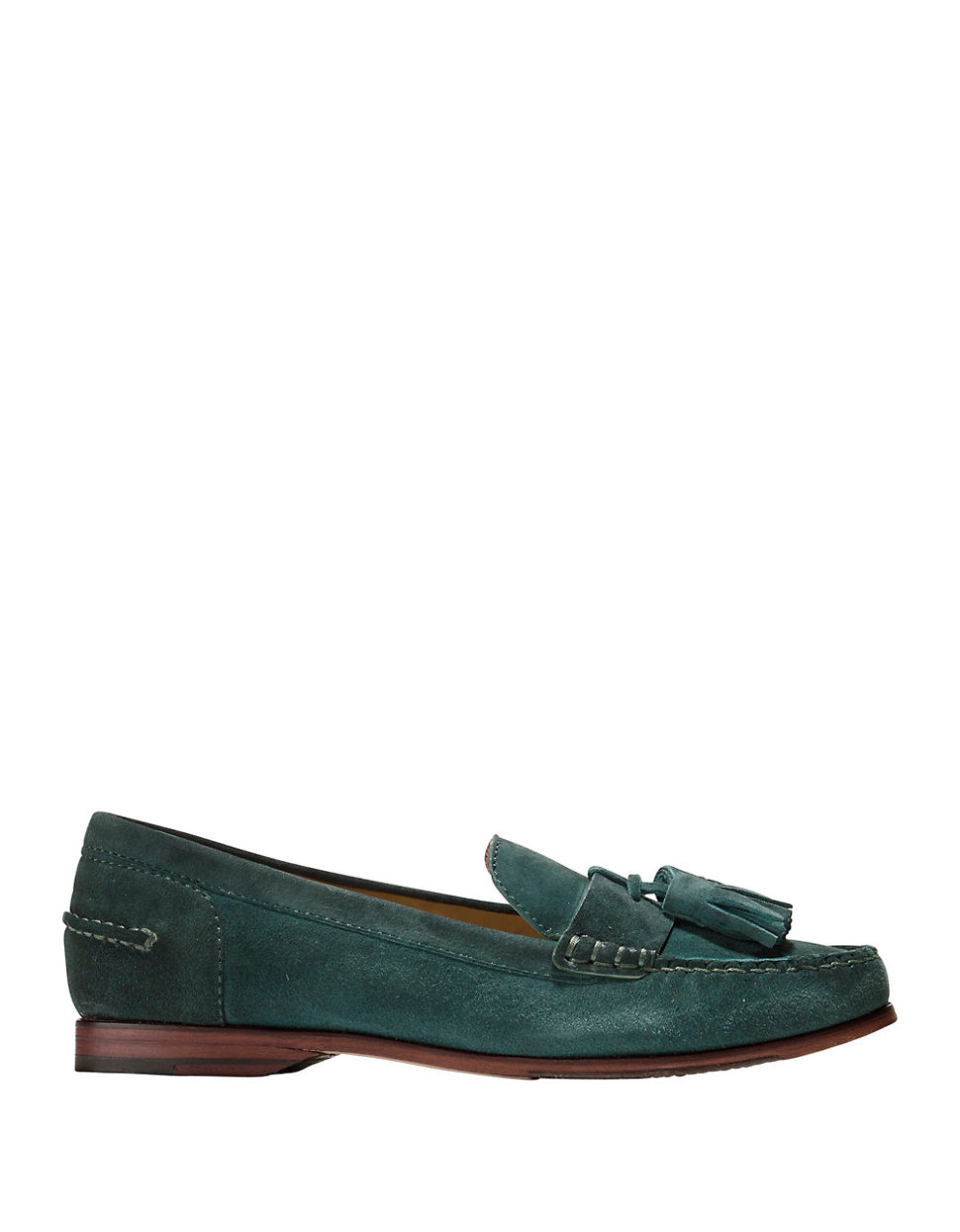 Cole Haan Pinch Grand Tassel Suede Loafers in Blue Lyst