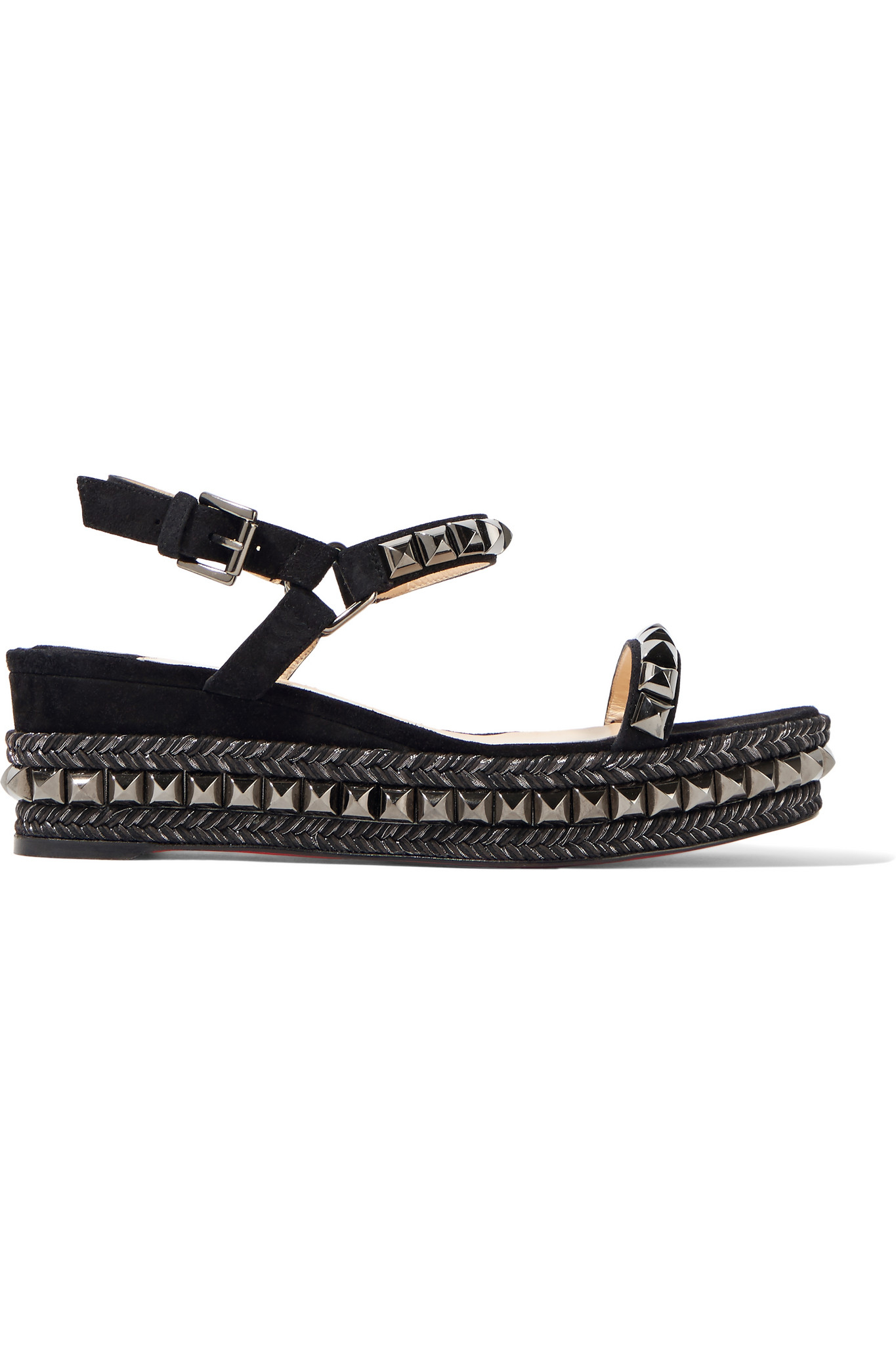 Christian louboutin Cataclou 60 Embellished Suede And Leather ...  