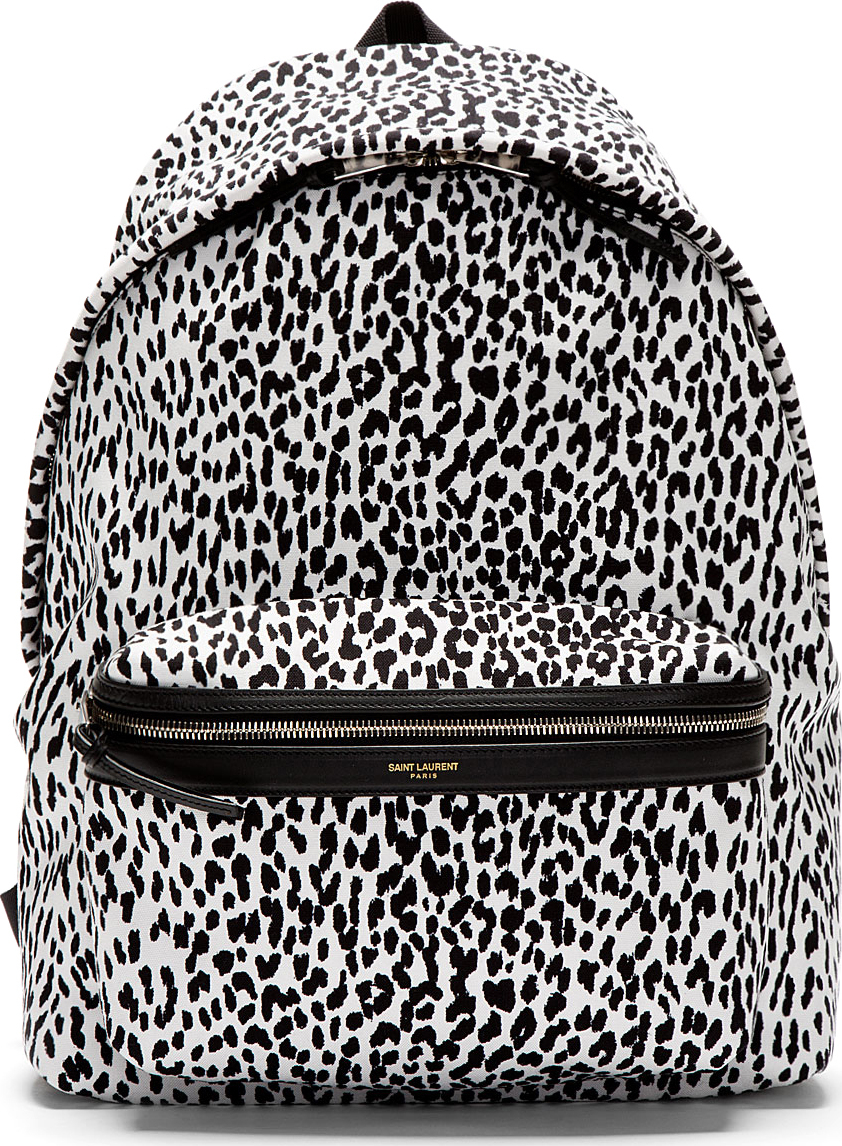saint laurent leopard backpack