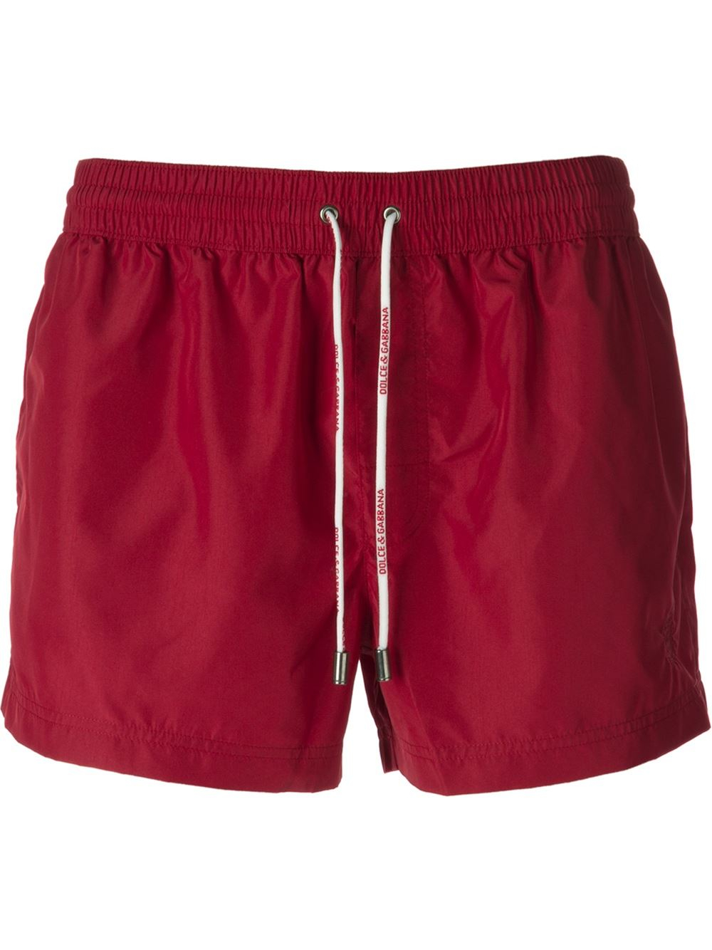 Dolce & Gabbana Drawstring Swim Shorts in Red for Men | Lyst