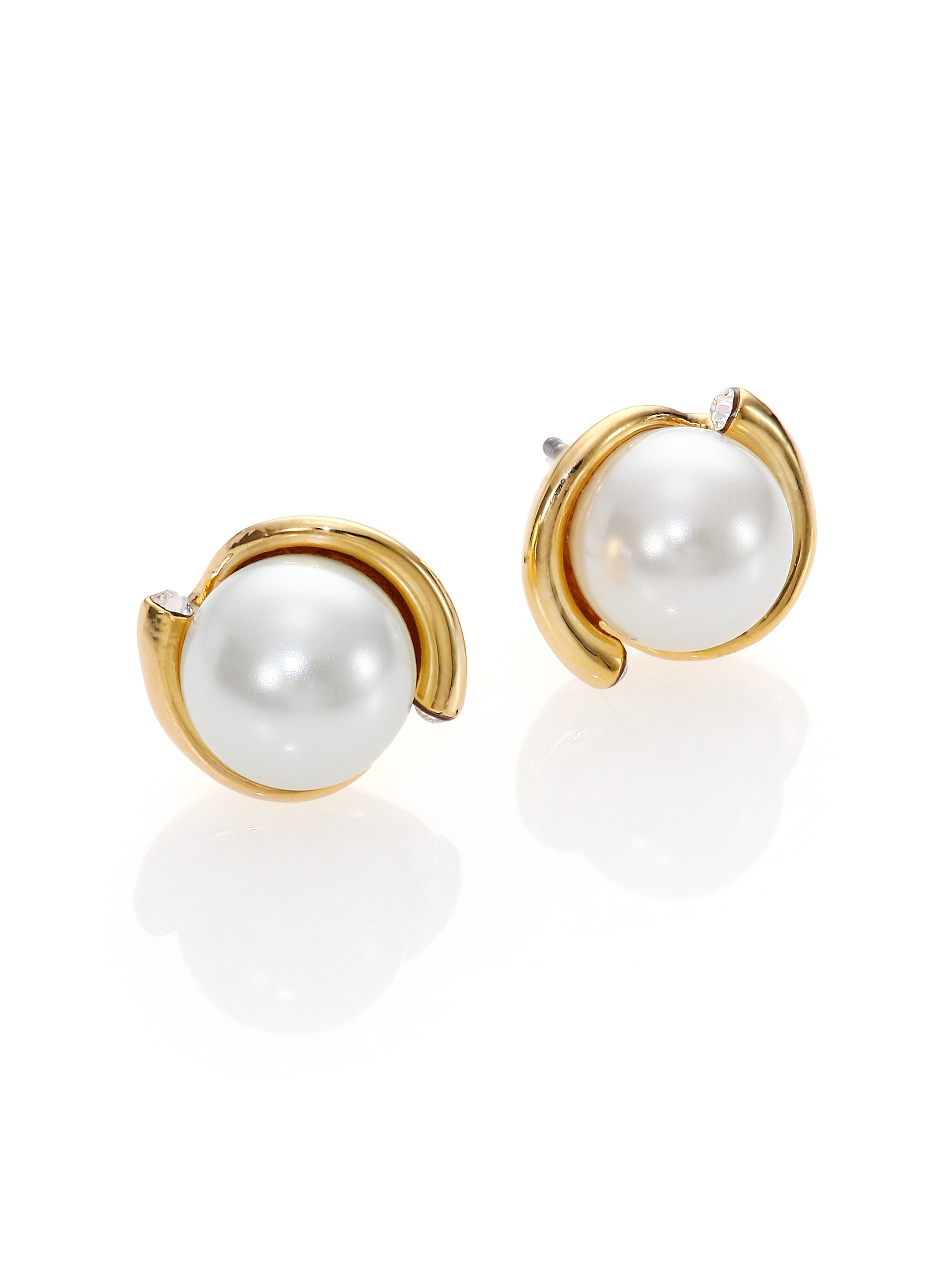 Lyst Kate Spade New York Dainty Sparklers Faux Pearl Stud Earrings Gallery