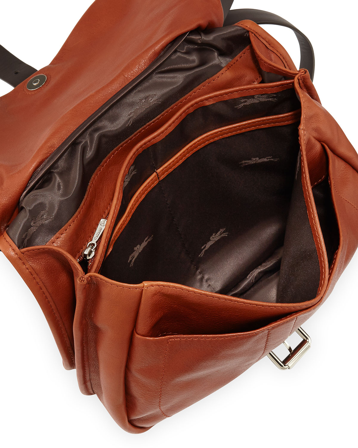 Lyst - Longchamp Balzane Roots Leather Crossbody Bag Cognac in Brown
