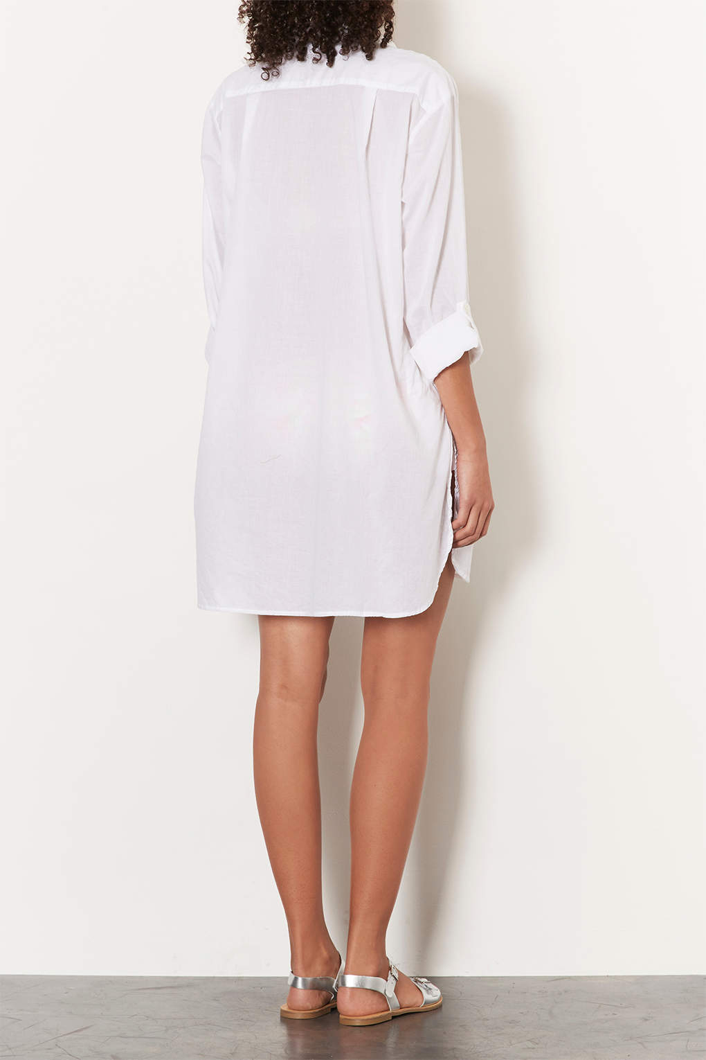 white cotton swim cover up