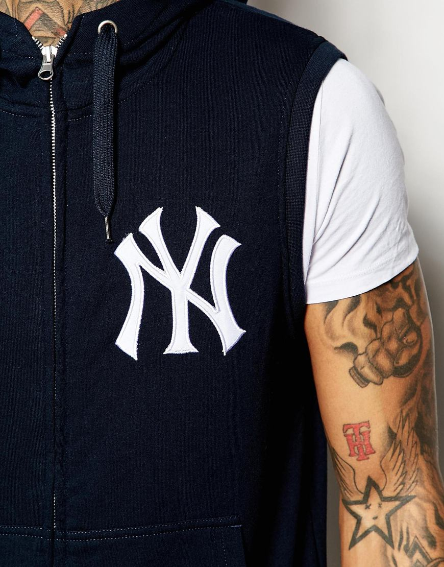 New York Yankees Majestic Men's Crew Baseball Sweatshirt Jumper Navy New 