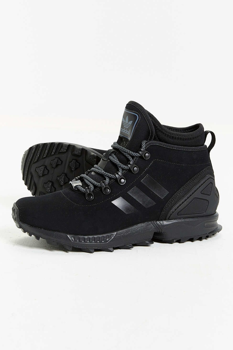adidas Originals Zx Flux Leather Sneakerboot in Black for Men - Lyst